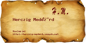 Herczig Medárd névjegykártya